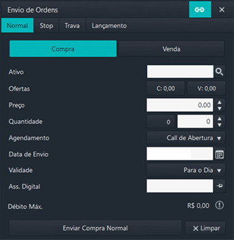 homebroker - Boleta de Ordens